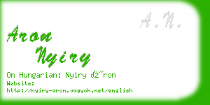 aron nyiry business card